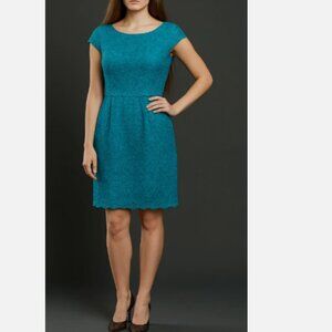🩵 Turquoise Sequins Lace Bridesmaid Dress W. Pockets, Hook&Eye, Zip Up Back